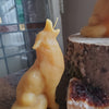 Howling Wolf Beeswax Candle