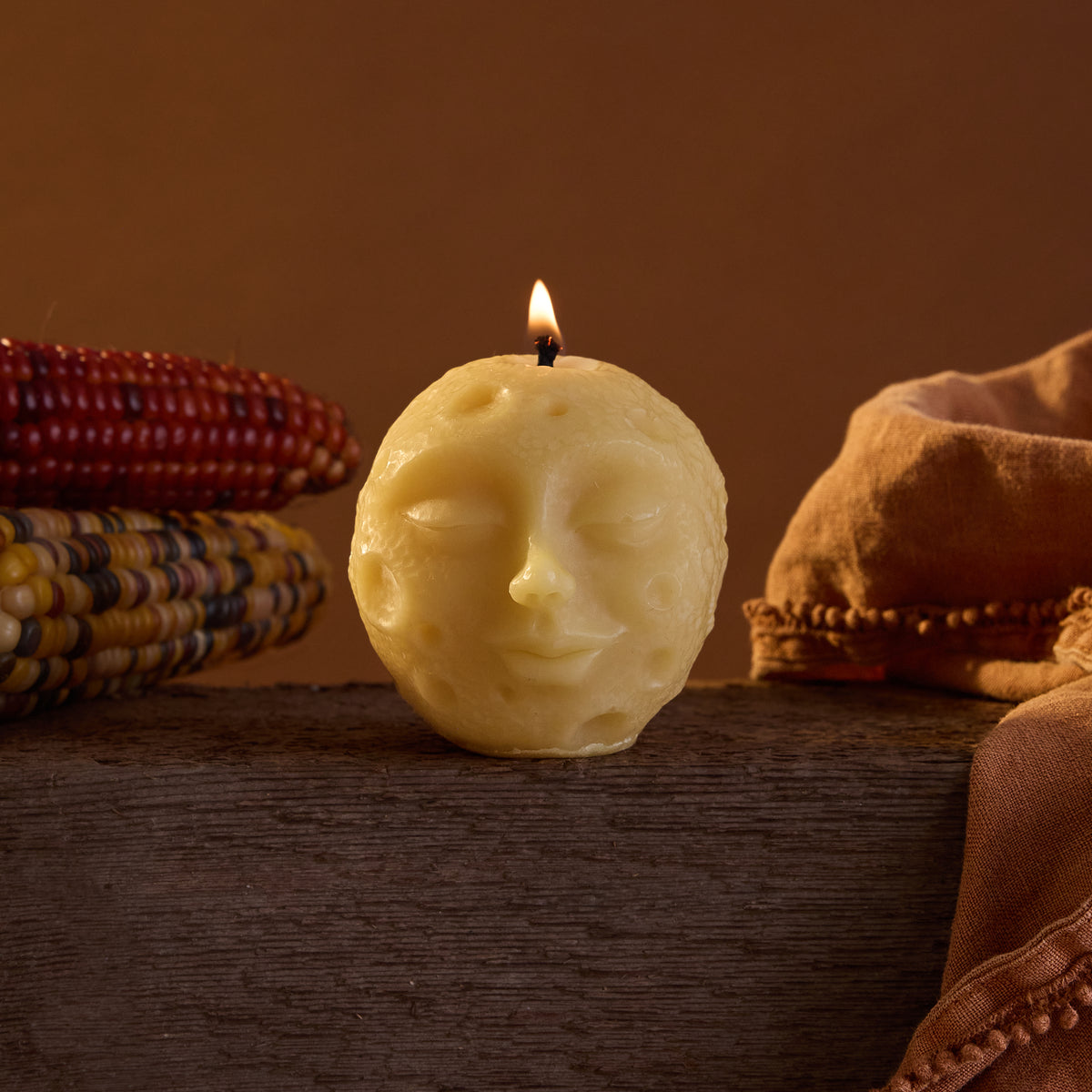 Lady of the Moon Beeswax Candle
