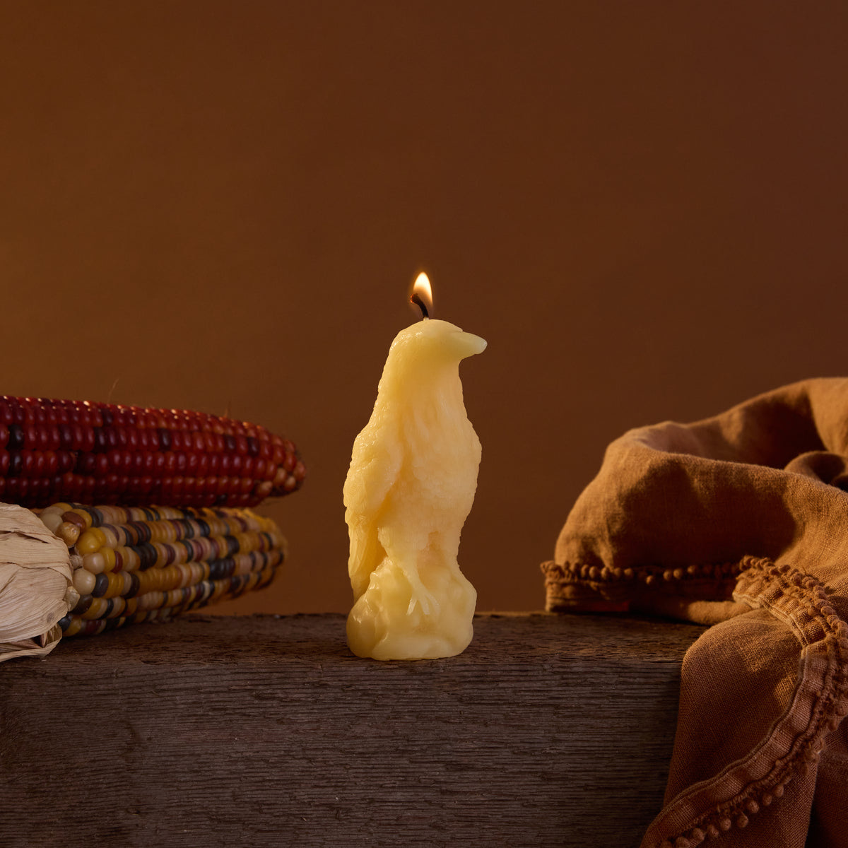 Crow Beeswax Candle