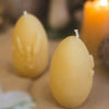 Lavender Egg Shaped Beeswax Candle