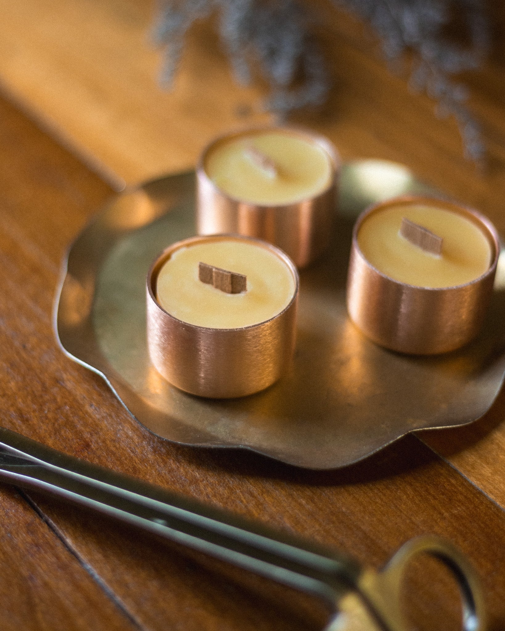 Copper Beeswax Tealight
