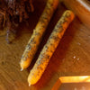 Hand Dipped Beeswax Taper Candle with Lavender Buds