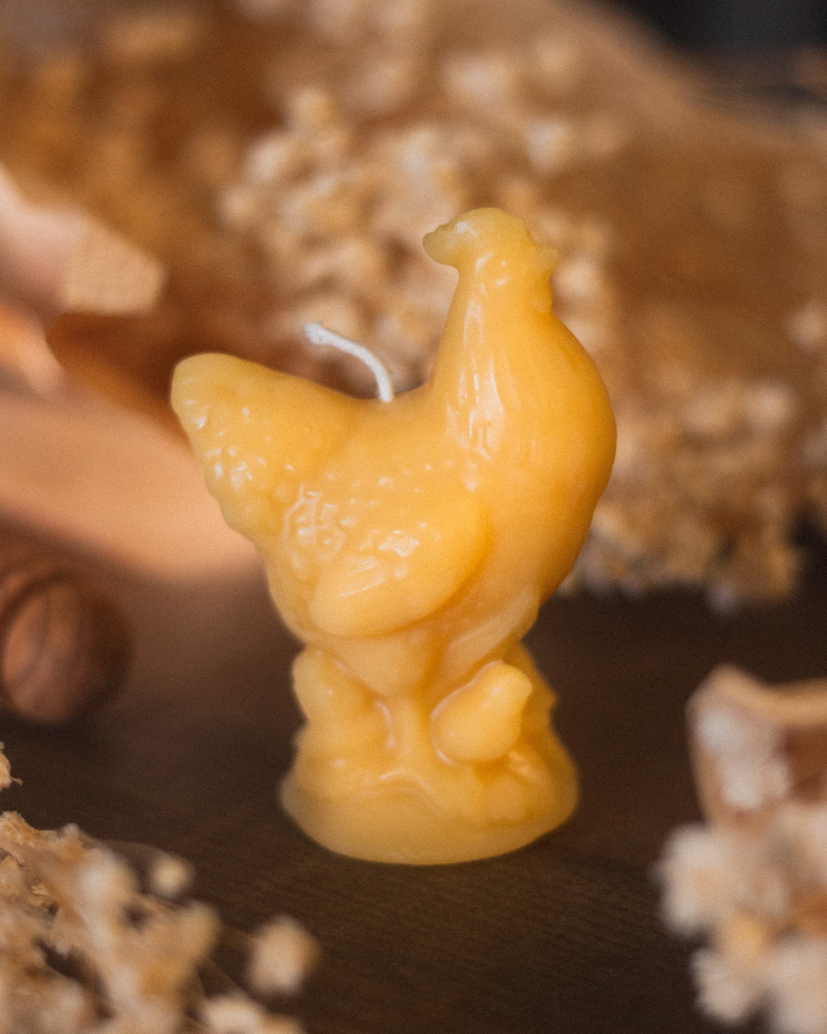 Hen Beeswax Candle