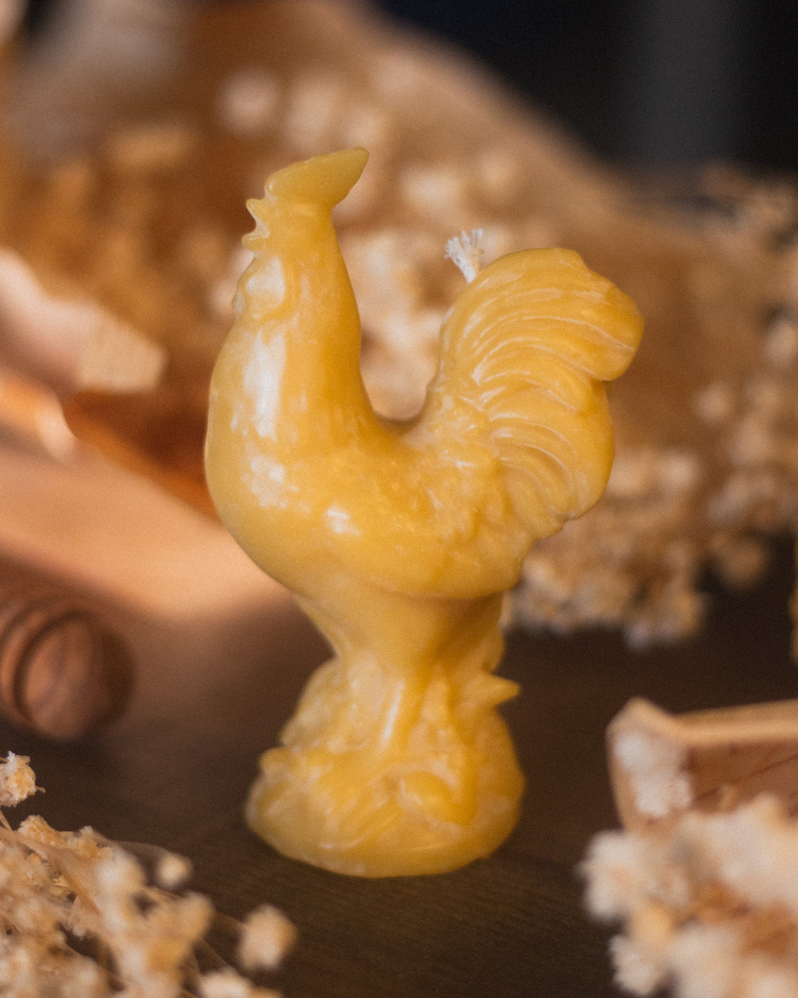 Rooster Beeswax Candle