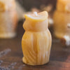 Owl Shaped Beeswax Candle