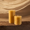 Hexagon Beeswax Pillar Candle