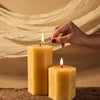 Hexagon Beeswax Pillar Candle