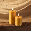 Hexagon Beeswax Pillar Candle