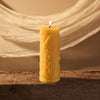 Beeswax Fern Pillar Candle
