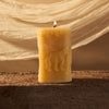 Deer & Bear Beeswax Pillar Candle