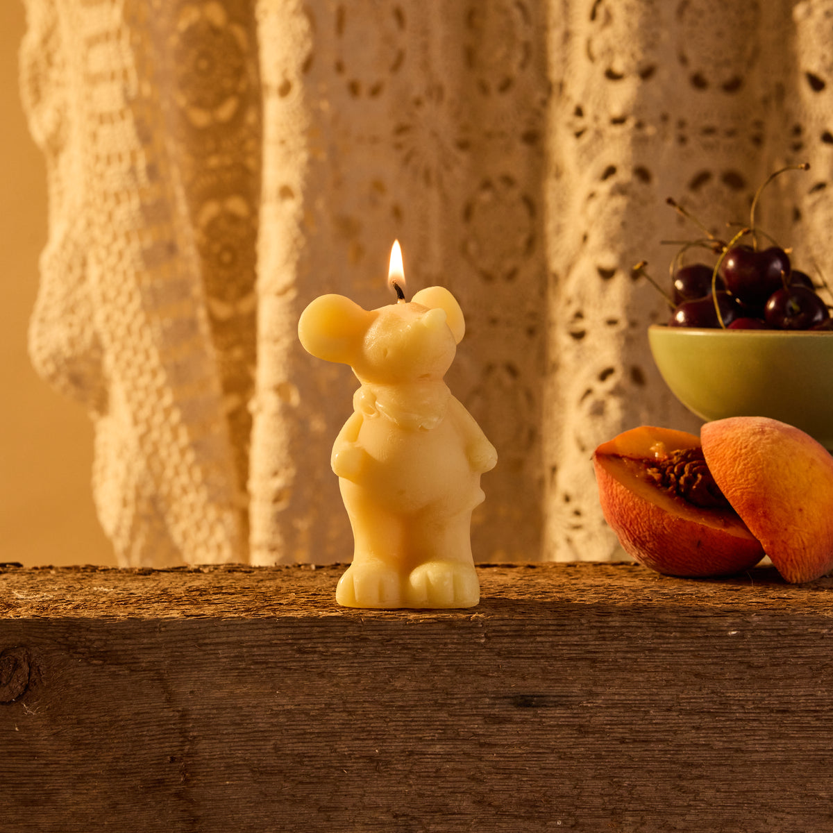 Mouse Beeswax Candle