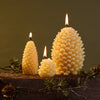 Large Pinecone Beeswax Candle