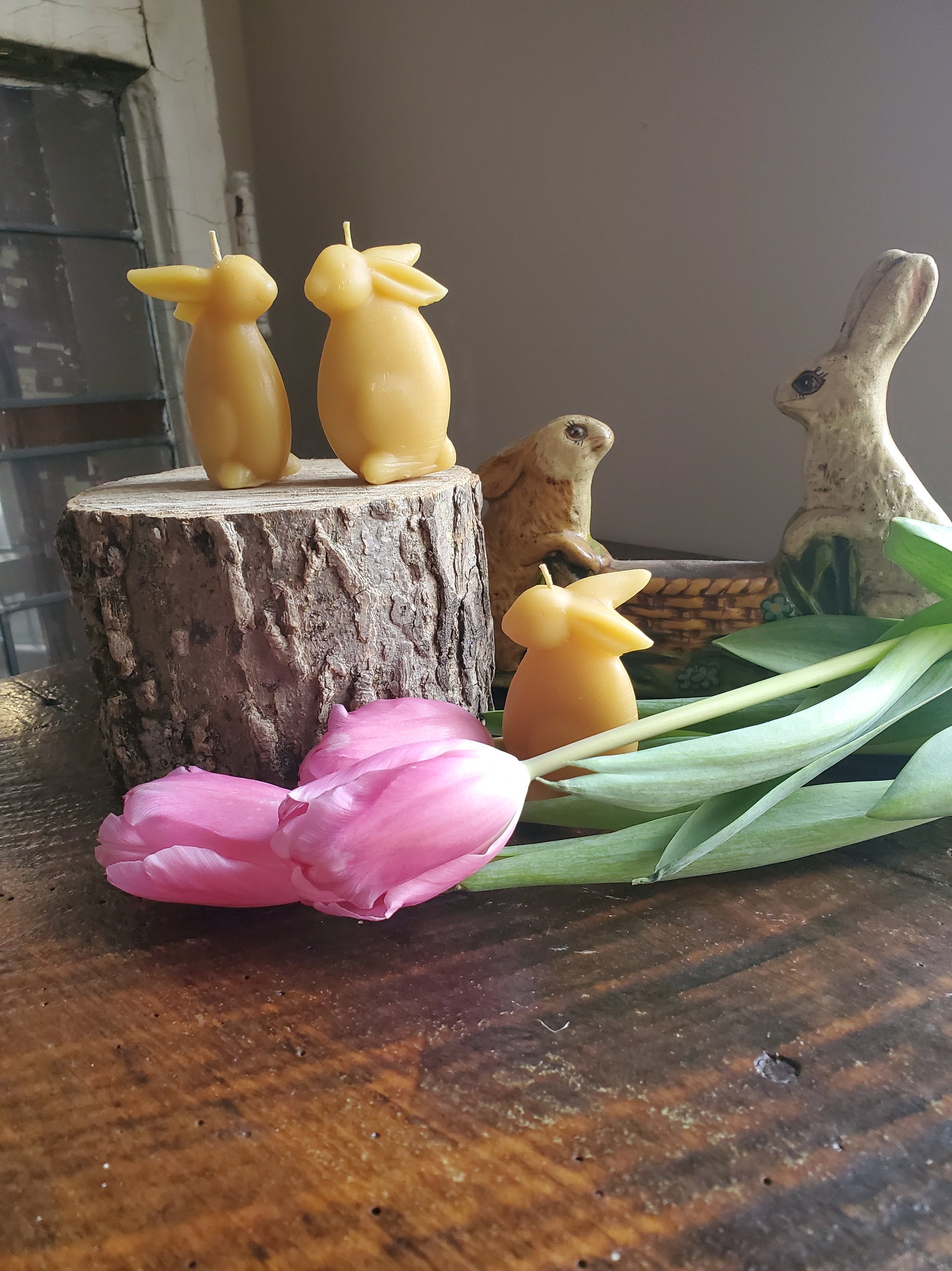 Rabbit Beeswax Candle