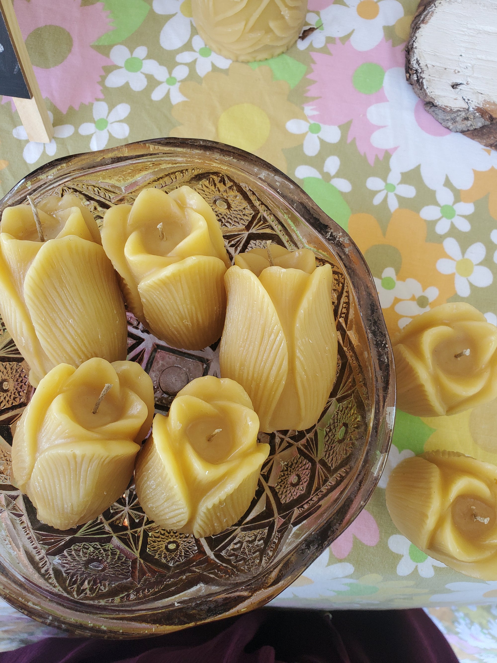 Tulip Shaped Beeswax Candle