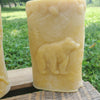 Deer & Bear Beeswax Pillar Candle