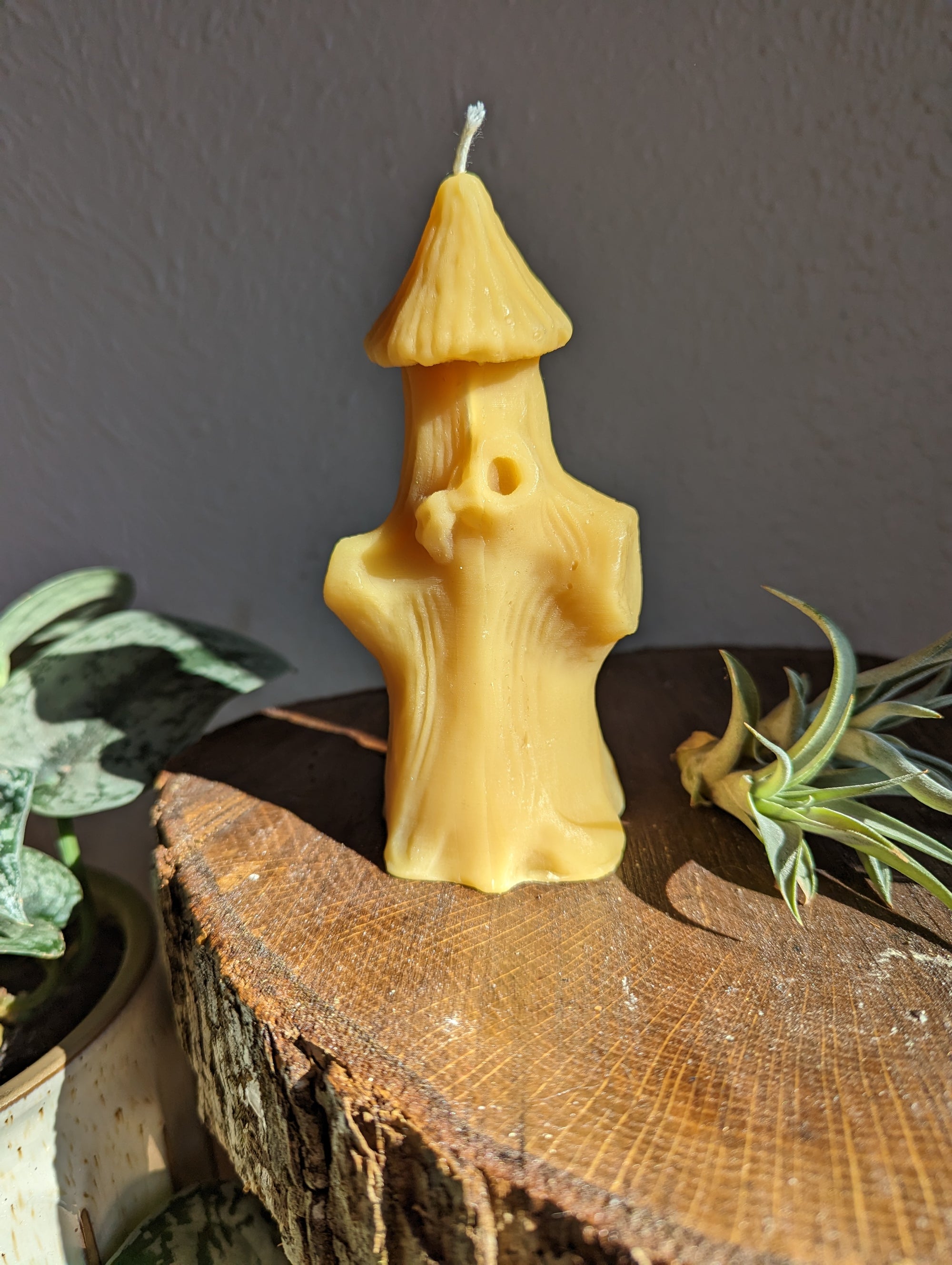 Bee and Flower Beeswax Candle